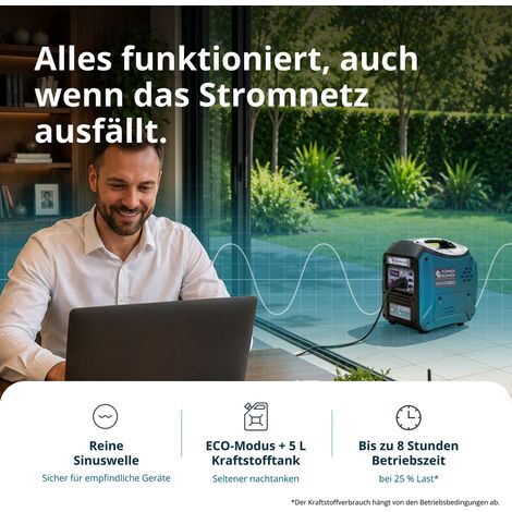 Könner & Söhnen KS 2000iG S, 2,0 kW, Benzin/LPG, schallgedämmt, Dual-Fuel Inverter Stromerzeuger