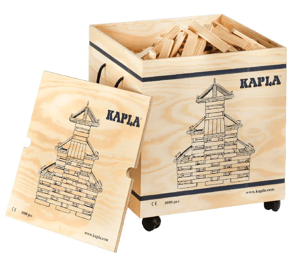 KAPLA - Kasten, naturfarben, 1000 Teile