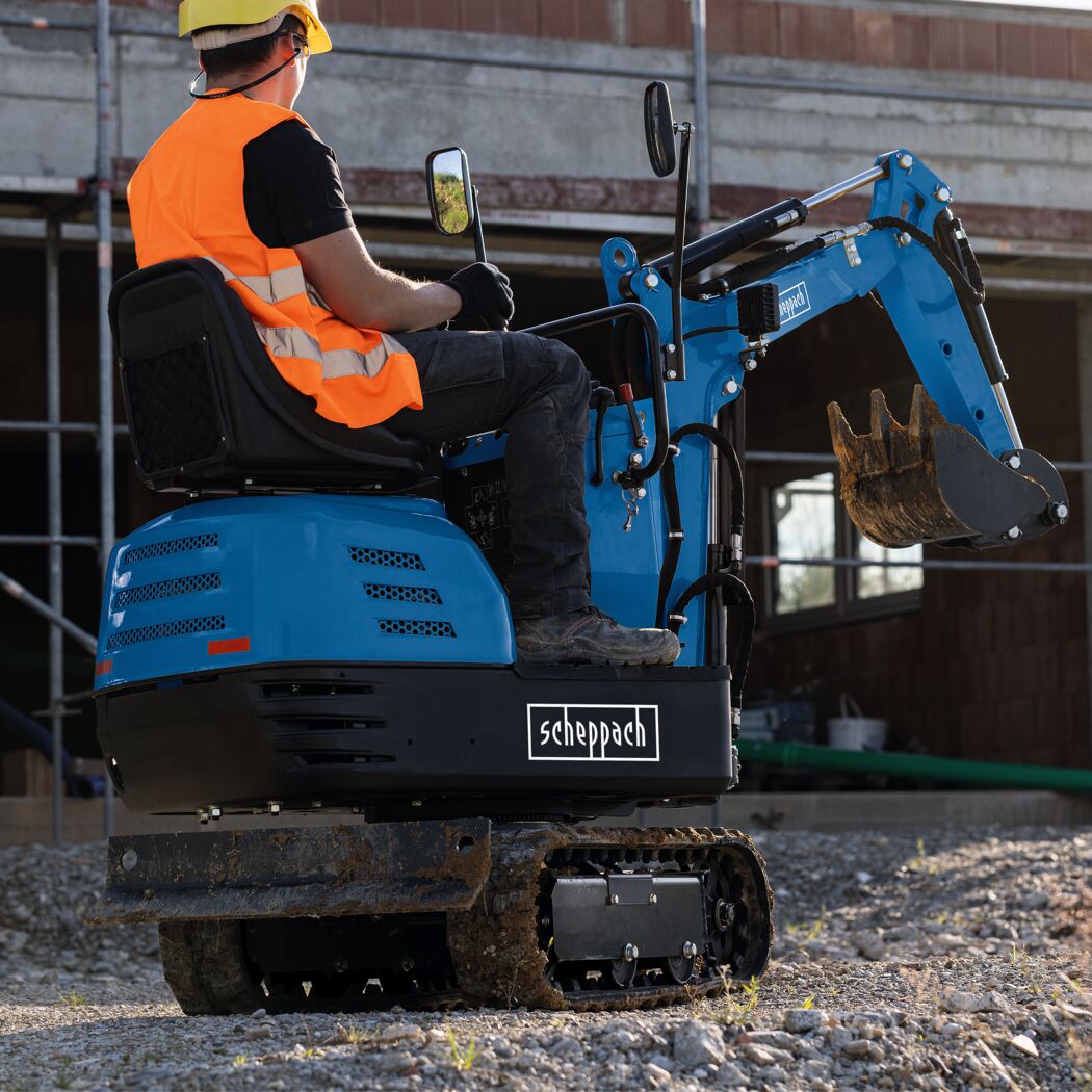 Scheppach Mini-Bagger 'EXC815' XXL-Set 8,5 PS
