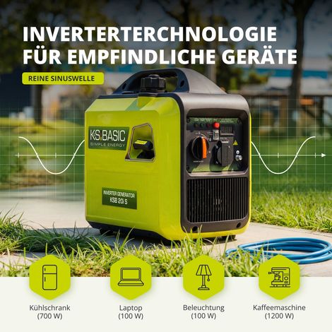 Könner & Söhnen KSB 20i S, 2.0 kW, Benzin, Leise, Inverter Stromerzeuger