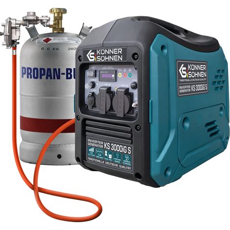 Könner & Söhnen KS 3000iG S Inverter-Generator Dual-Fuel (LPG/Benzin) 3,3kW (KS 3000iG S)