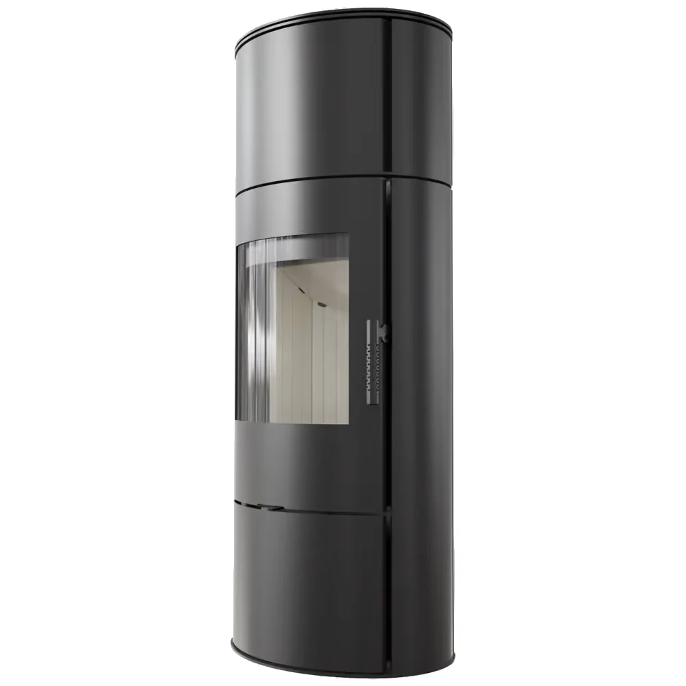 Kratki Kaminofen | Rollo Hoch | Ø 150 | 7 kW | Innenverkleidung weiß