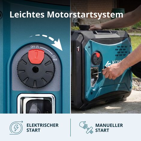 Könner & Söhnen KS 6000iE S, 5,5 kW, Elektrostart, schallgedämmt, Benzin Inverter Stromerzeuger