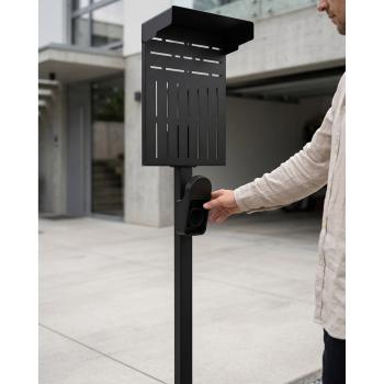 INLINE - Universal Wallbox-Standfuß mit EV-Ladekabel Halterung - schwarz