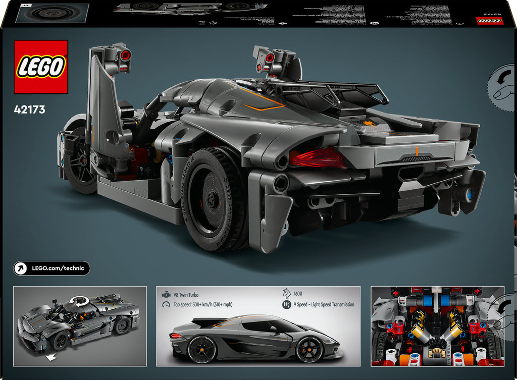LEGO® Koenigsegg Jesko Absolut Supersportwagen in Grau - 42173