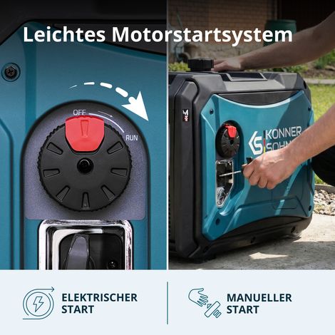 Könner & Söhnen KS 4000iE S, 4,0 kW, Elektrostart, schallgedämmt, Benzin Inverter Stromerzeuger