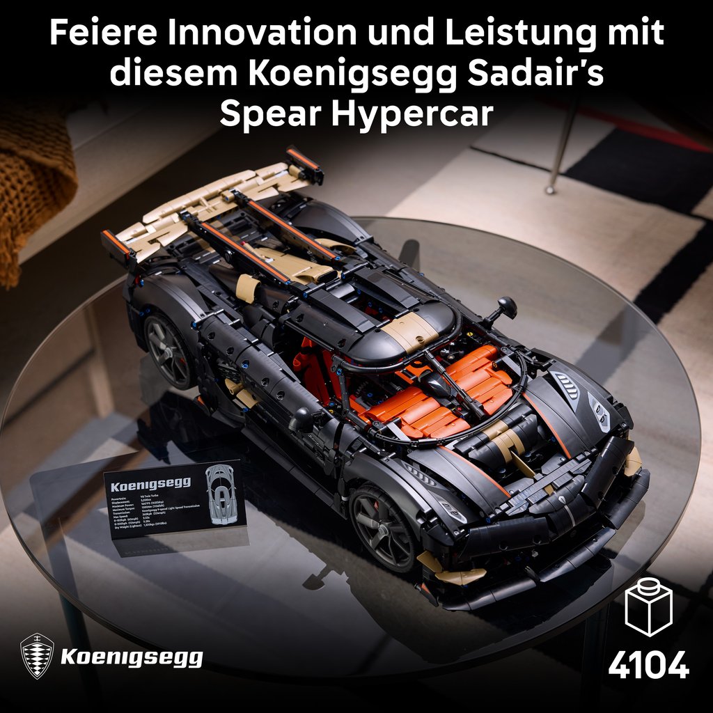 LEGO® Koenigsegg Sadair's Spear Hypercar - 42232