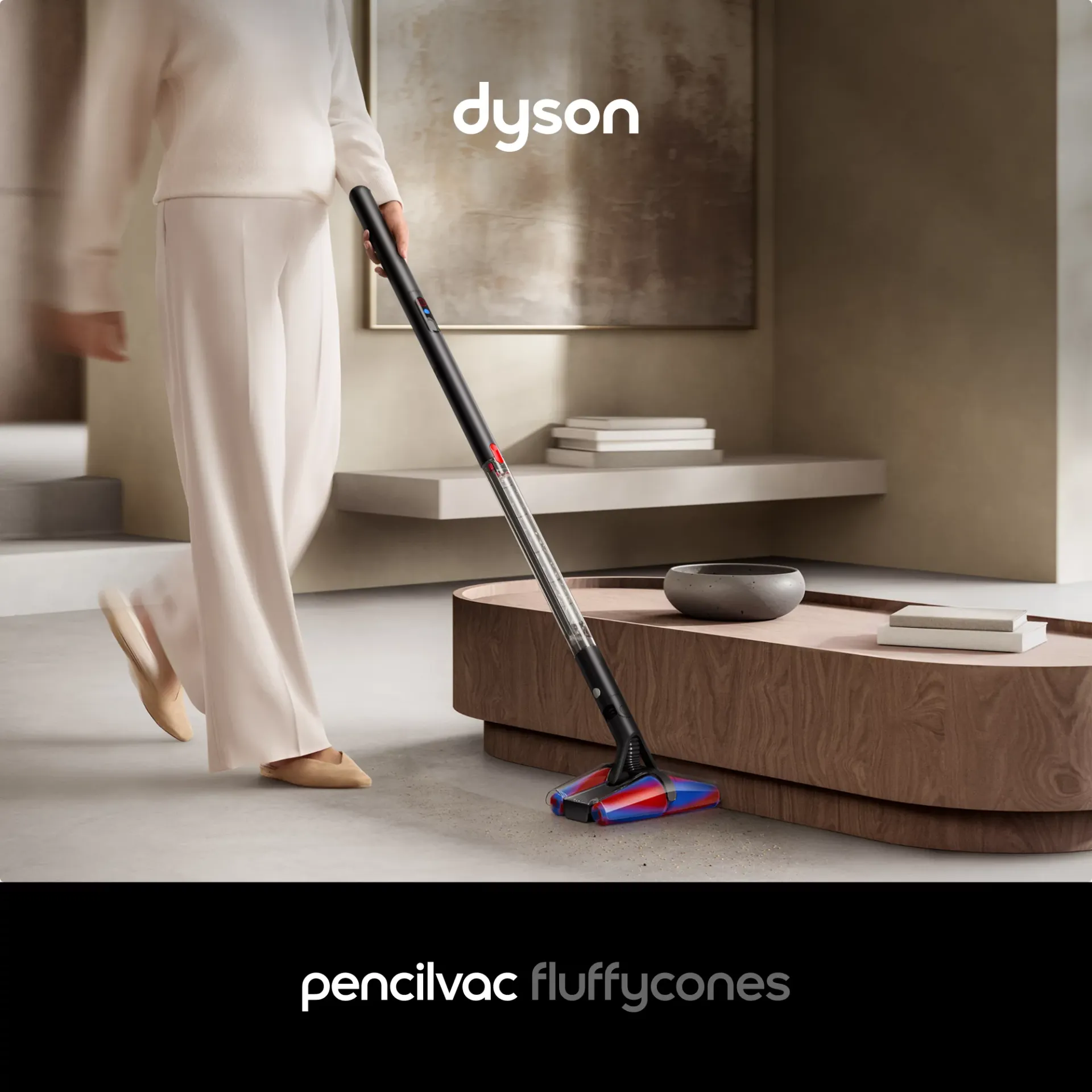 Dyson PencilVac Fluffycones Stabstaubsauger 55 AW Schwarz, Grau
