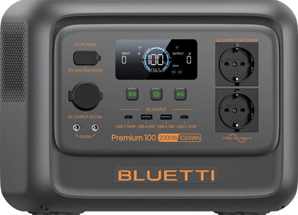 Bluetti Premium 100 V2, Powerstation, 2000 W, 1024 Wh