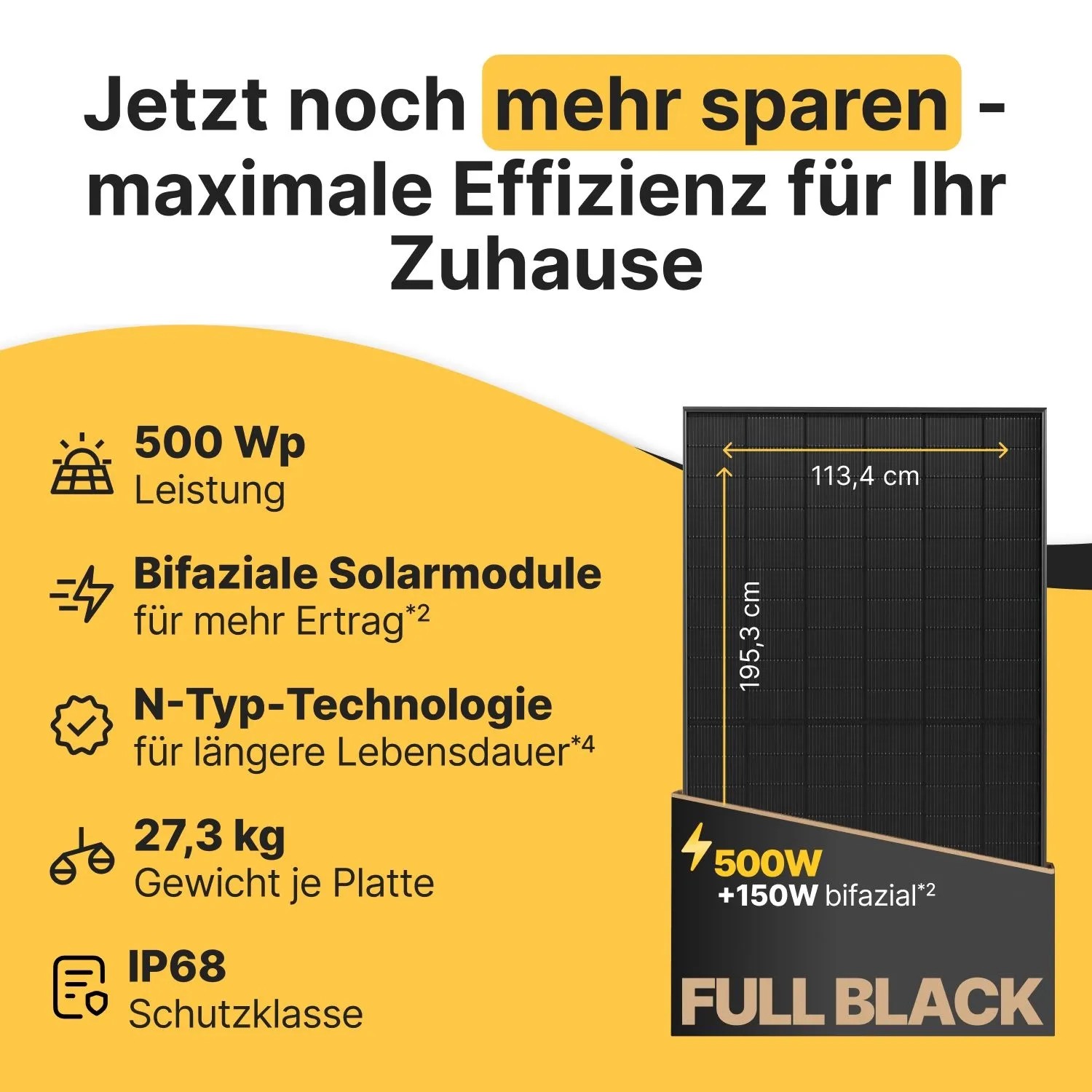Solakon 500W 4 Stück