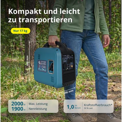 Könner & Söhnen KS 1900iG S, 2.0 kW, LeiseDual-Fuel Inverter Stromerzeuger (Benzin/LPG)