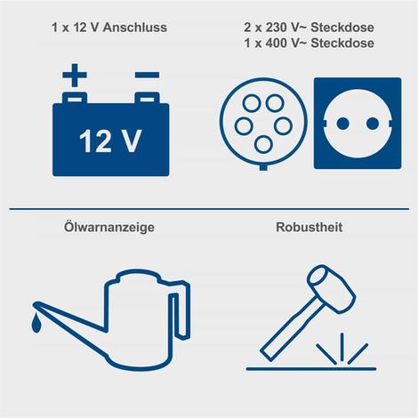 SCHEPPACH DIESEL STROMGENERATOR 5000W 7.7 HP SG5200D