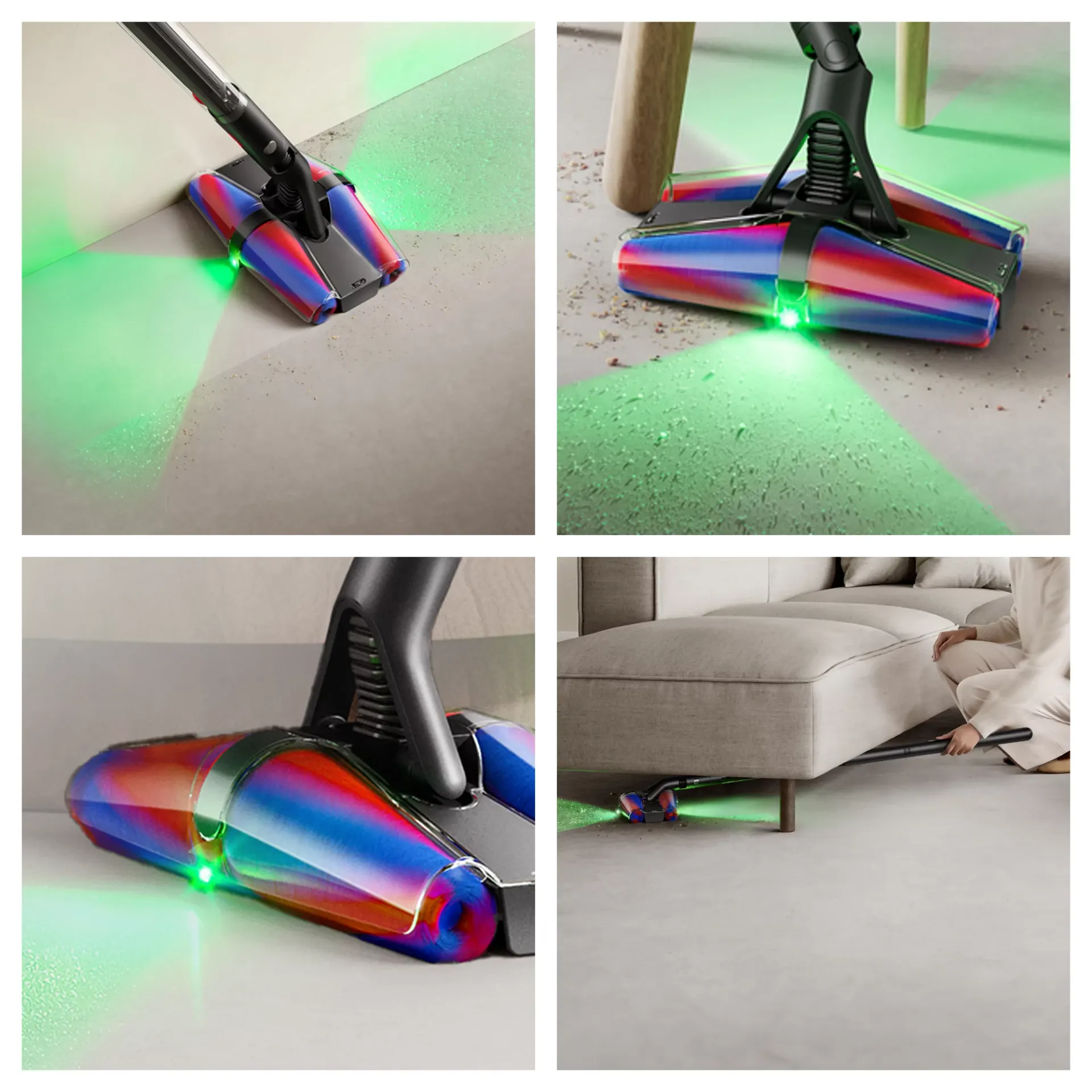 Dyson PencilVac Fluffycones Stabstaubsauger 55 AW Schwarz, Grau