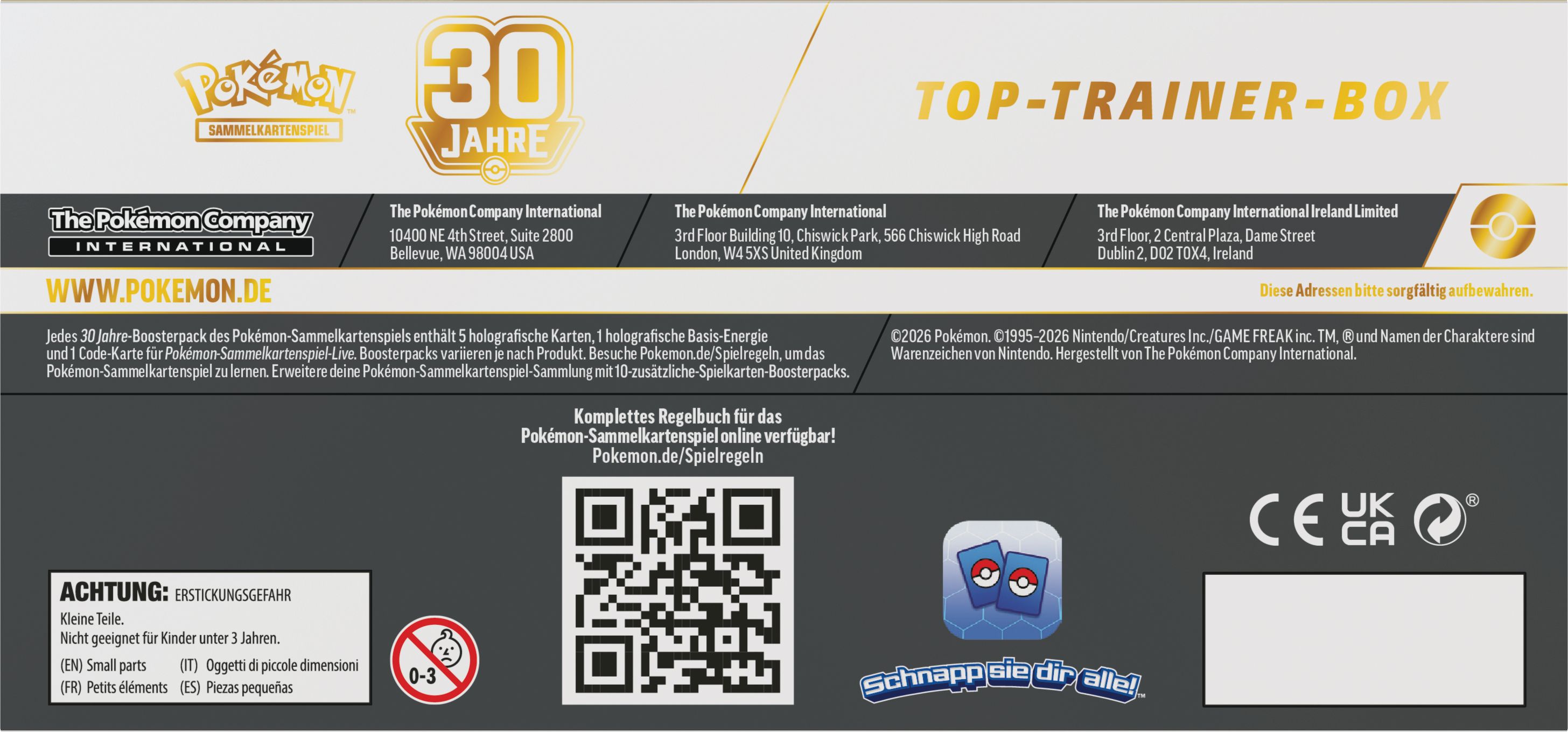Pokémon-Sammelkartenspiel: Top-Trainer-Box 30 Jahre (Deutsch)