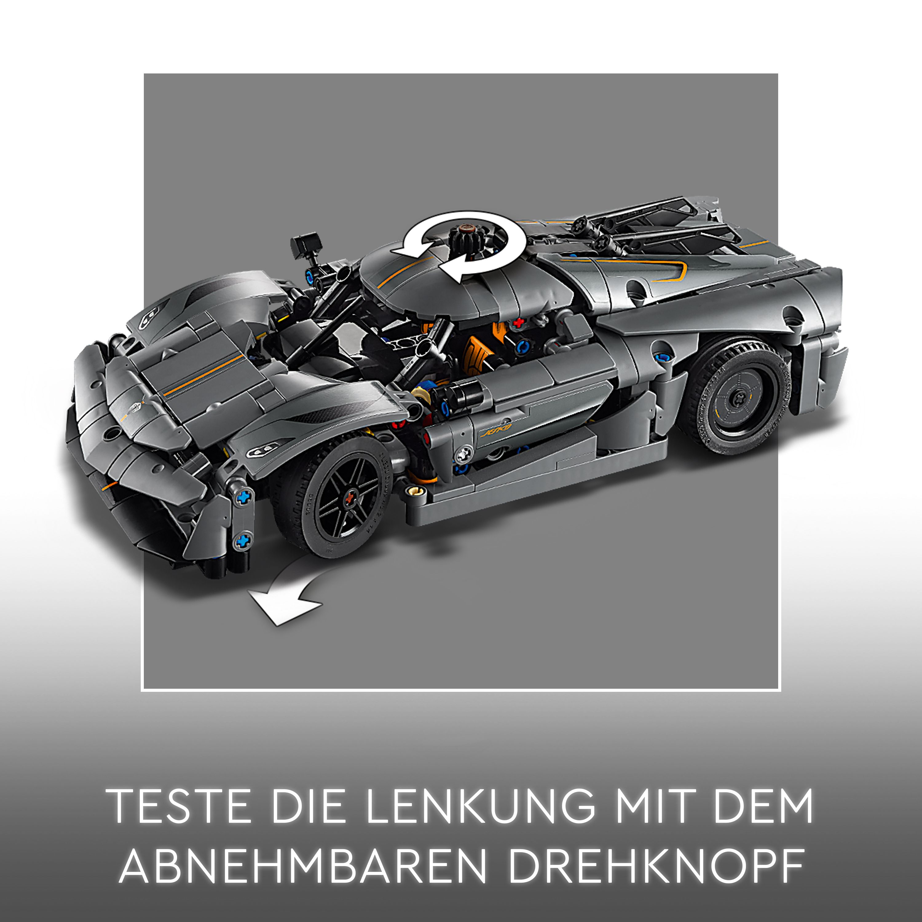 LEGO® Koenigsegg Jesko Absolut Supersportwagen in Grau - 42173