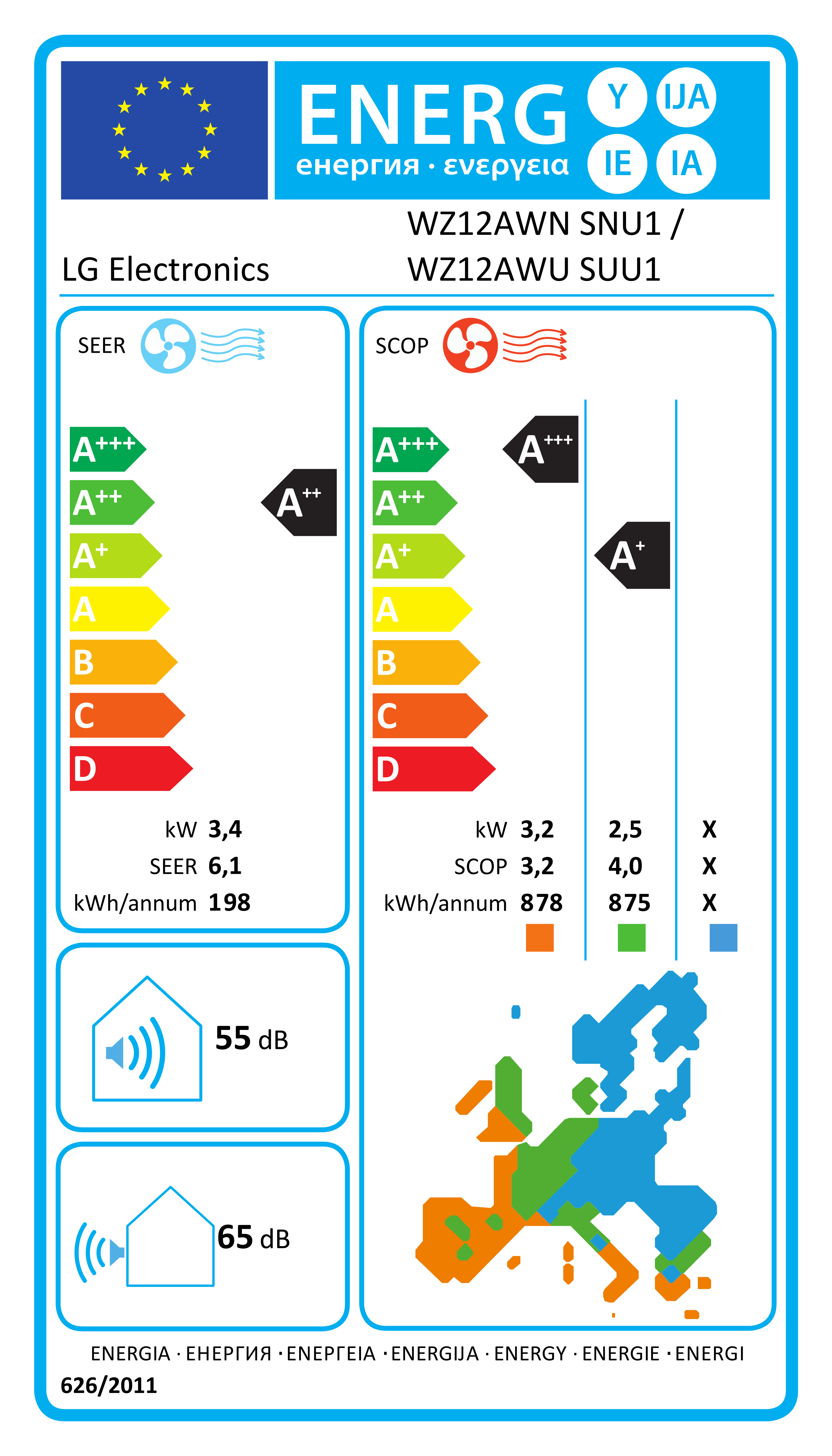 LG Split-Klimagerät WZ12AW Wifi Set R32