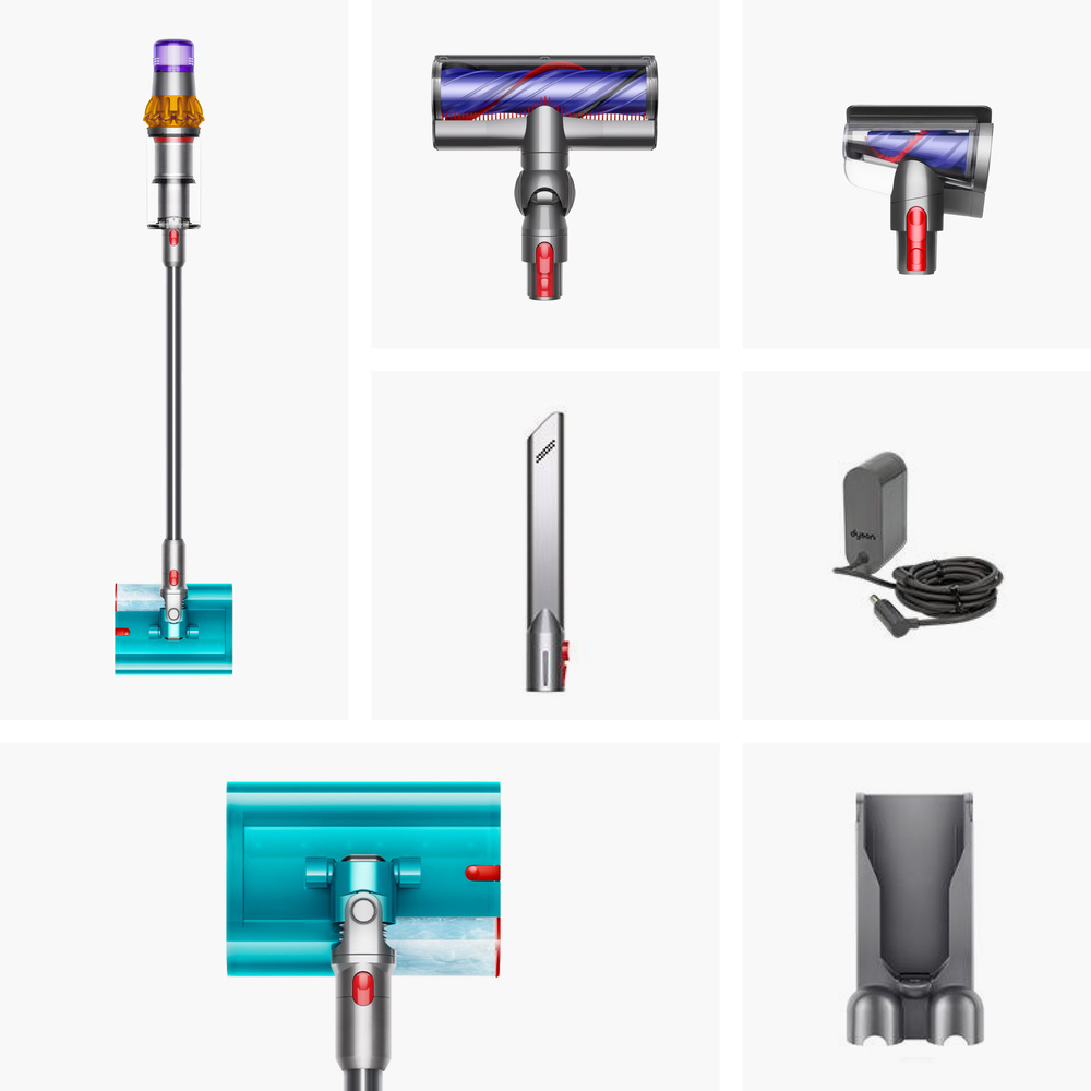 Dyson V15s Detect Submarine 2-in-1 Stabstaubsauger 240 AW 60 min 0,77 l Nickel Gelb