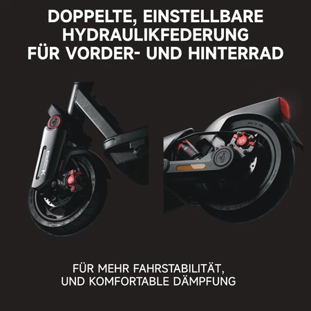 Segway Ninebot Max G3 D E-Scooter (max. 20 km/h, bis zu 80 km, Tragfähigkeit 130 kg, Heckantrieb, 2000 Watt, Blinker)