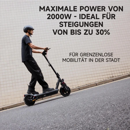 Segway Ninebot Max G3 D E-Scooter (max. 20 km/h, bis zu 80 km, Tragfähigkeit 130 kg, Heckantrieb, 2000 Watt, Blinker)
