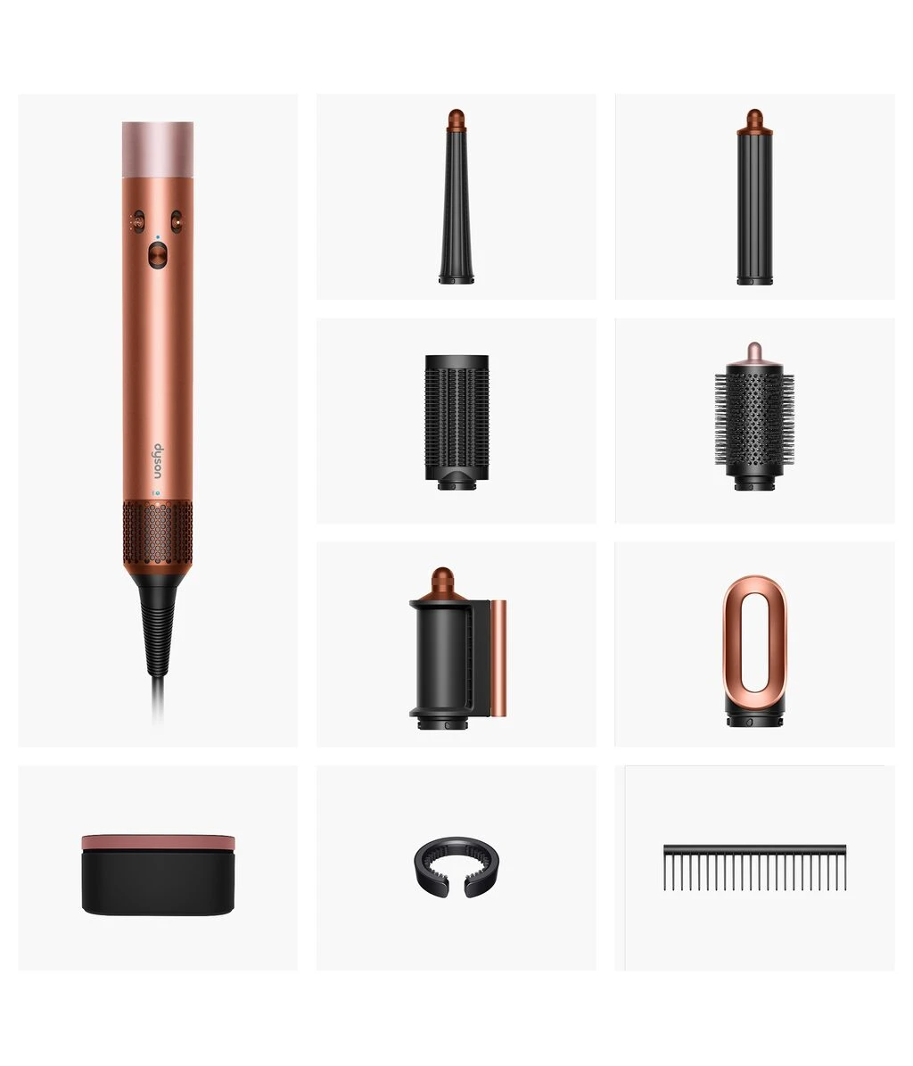 Dyson Airwrap i.d. Straight & Wavy Multistyler Ceramic Amber Silk Schwarz, Roségold