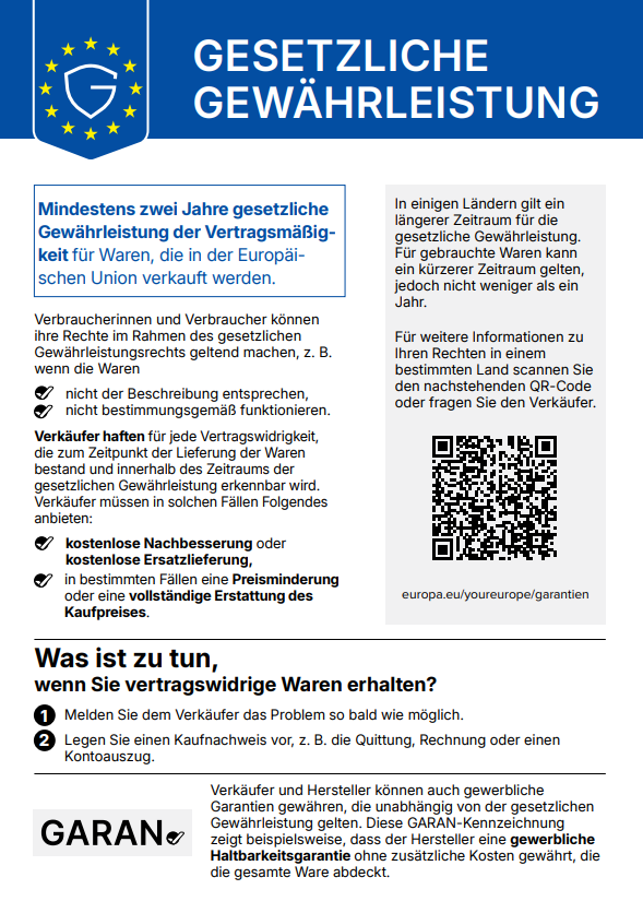 Vorschau des EU-Hinweises zur gesetzlichen Gewährleistung