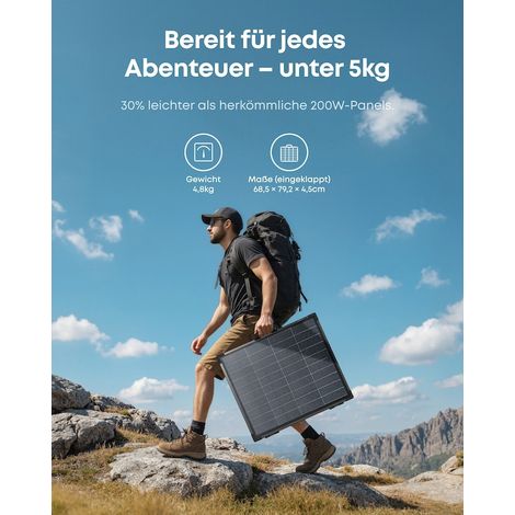ANKER SOLIX PS200, 200 W für C2000/C1000X/C800X