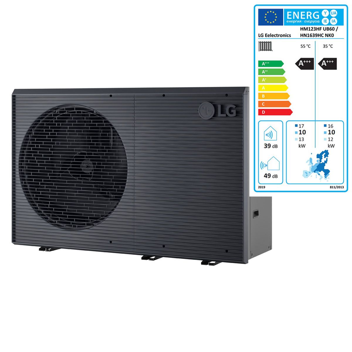 LG Therma V Monobloc R290 Wärmepumpe 12,0 kW HM123HF.UB60 Außengerät