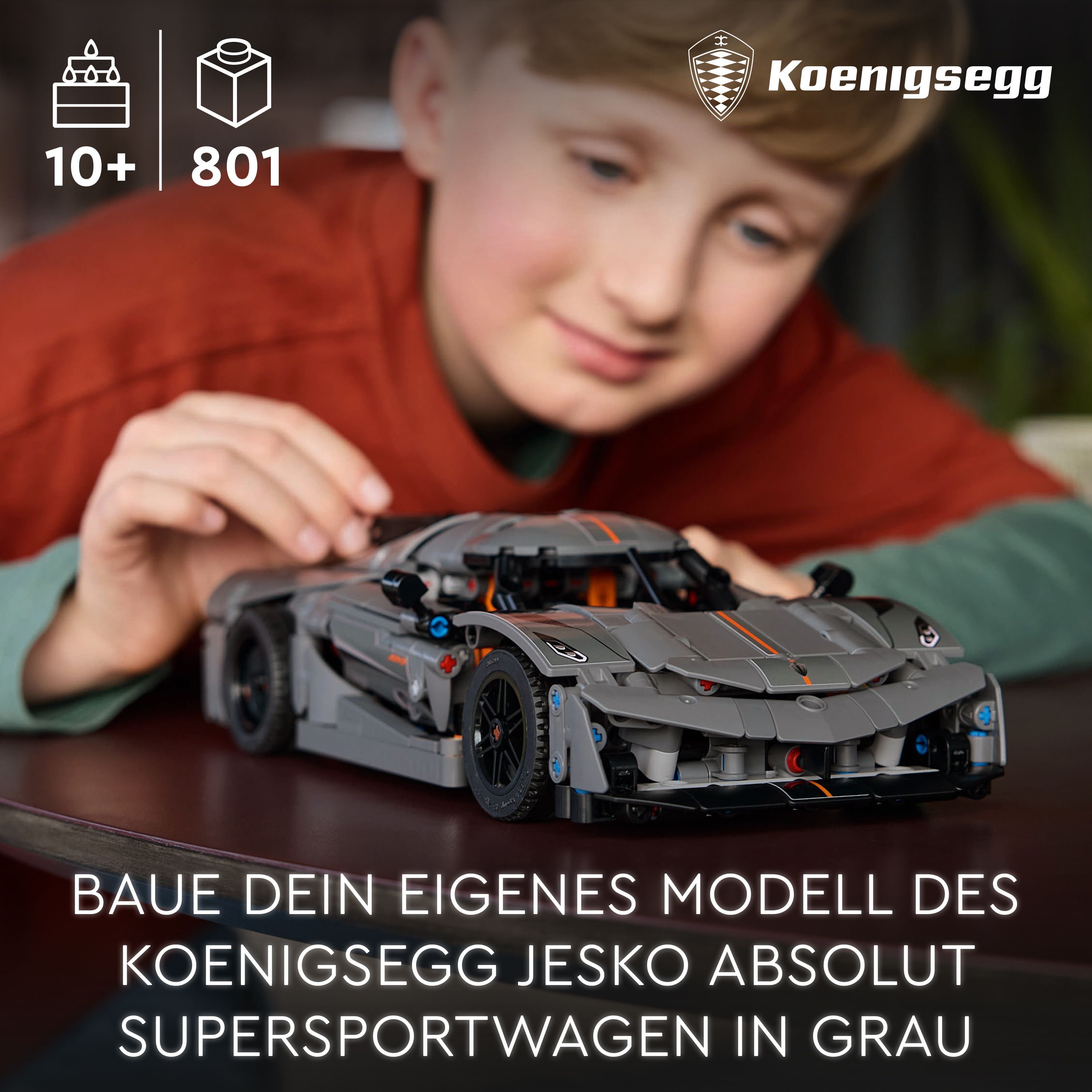 LEGO® Koenigsegg Jesko Absolut Supersportwagen in Grau - 42173