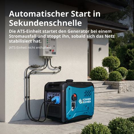 Könner & Söhnen KS 6000iE S, 5,5 kW, Elektrostart, schallgedämmt, Benzin Inverter Stromerzeuger
