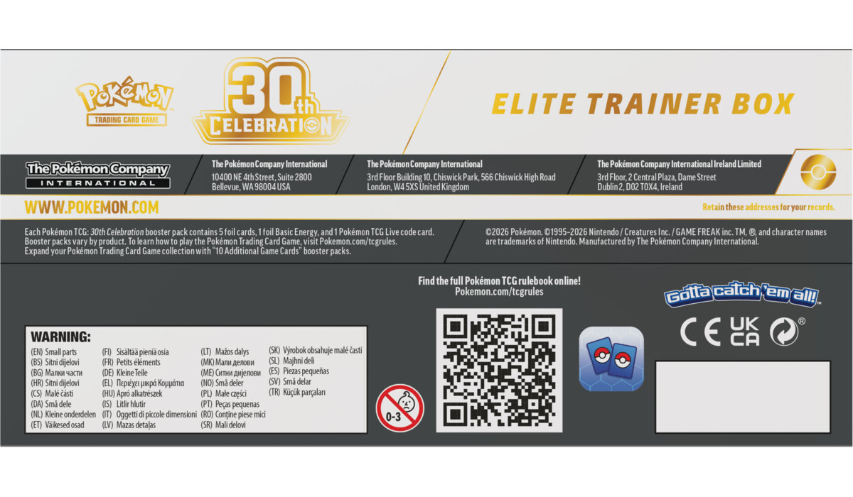 Pokémon-Sammelkartenspiel: Elite-Trainerbox zum 30. Jubiläum ENGLISCH