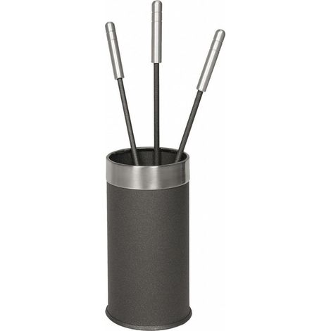 Aduro Kaminbesteck Kamingarnitur Modell 417 geschlossener Behälter 4-teilig ø 16cm