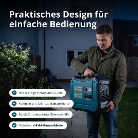 Könner & Söhnen KS 3000i S, 3.0 kW, Benzin, Leise, Inverter Stromerzeuger