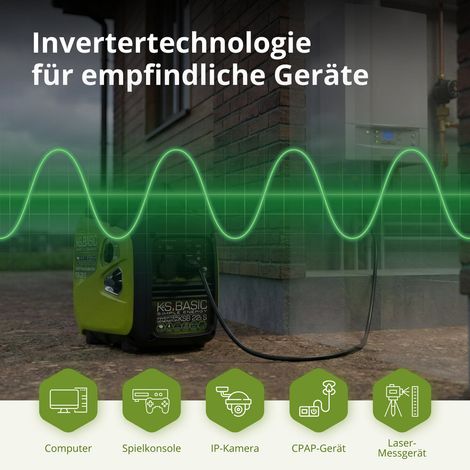 Könner & Söhnen KSB 22i S, 2,0 kW, schallgedämmt, Benzin Inverter Stromerzeuger