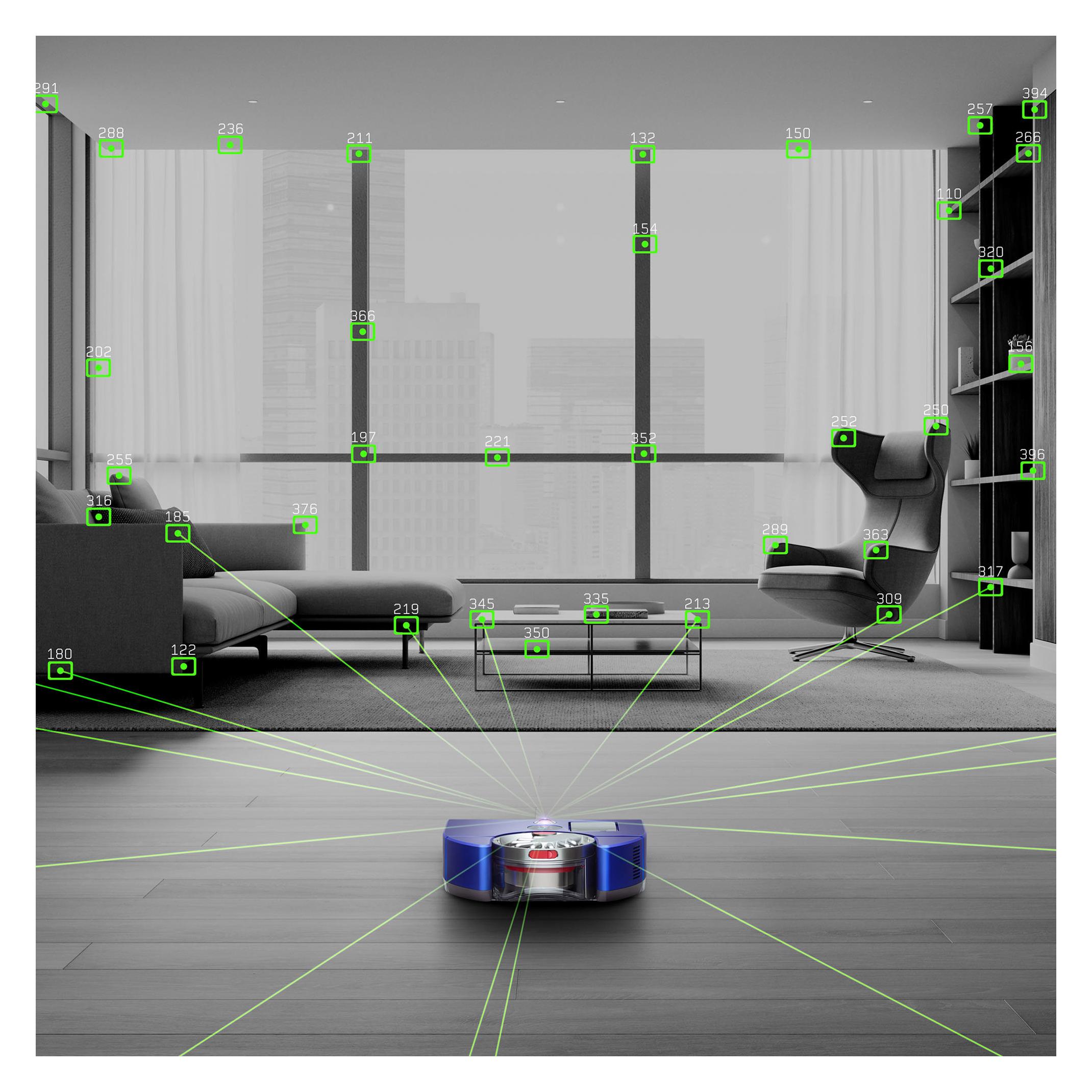 Dyson 360 Vis NAV™ Saugroboter, Vollbreite Bürste, entwickelt für alle Bodenarten (Blau/Nickel)
