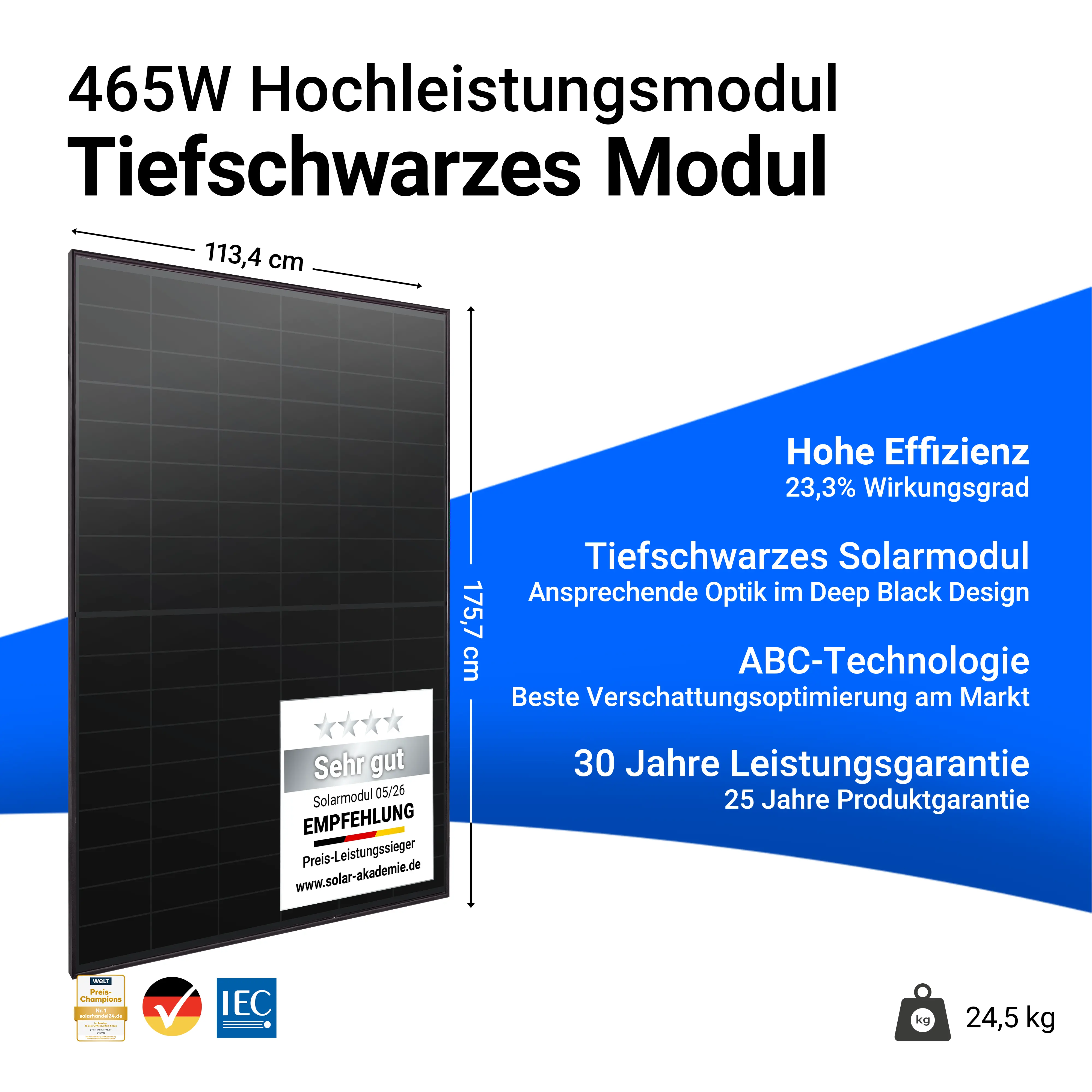 Aiko Solar Neostar 2S+ A465-MAH54Db N-Type Glas-Glas 465Wp