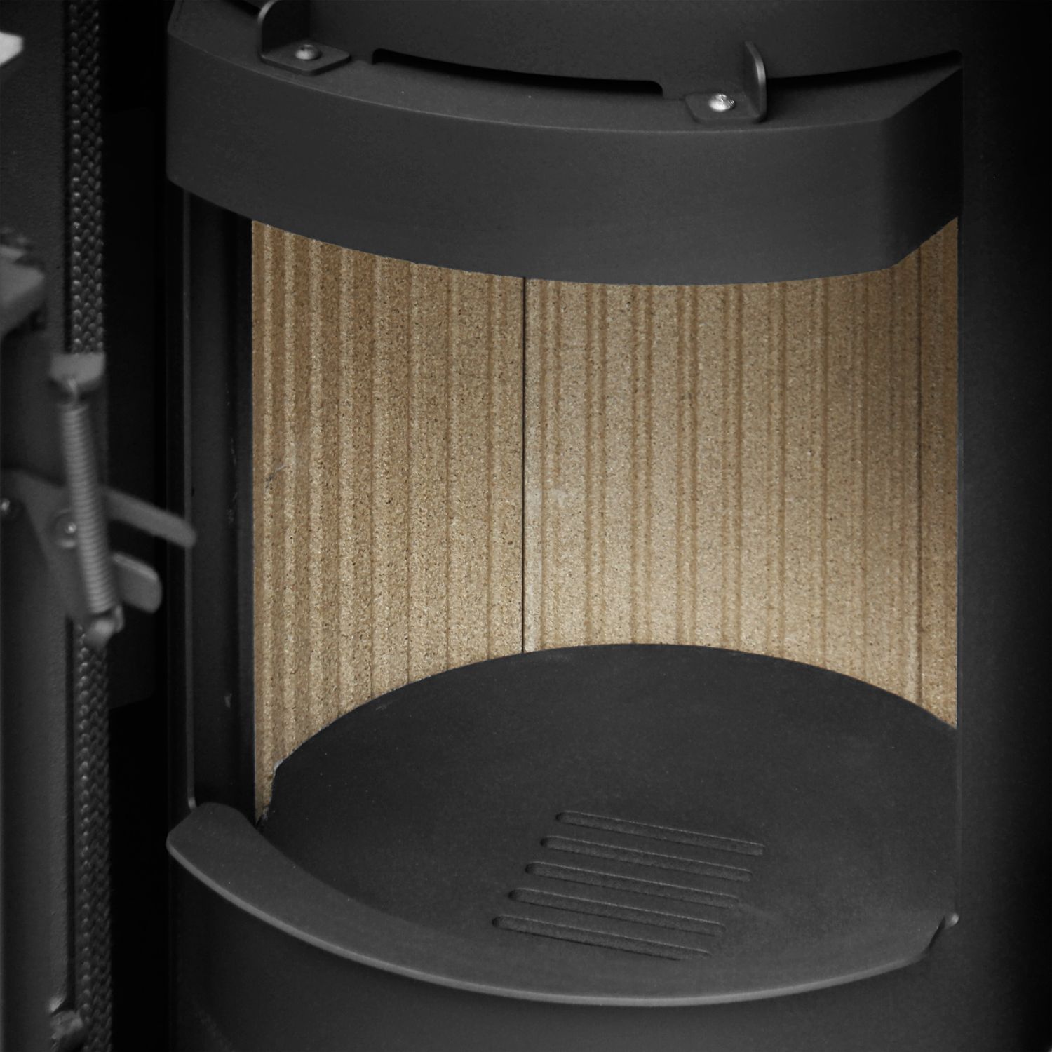 Justus Faro 2.0 Kaminofen Stahl Schwarz mit Speckstein-Abdeckplatte
