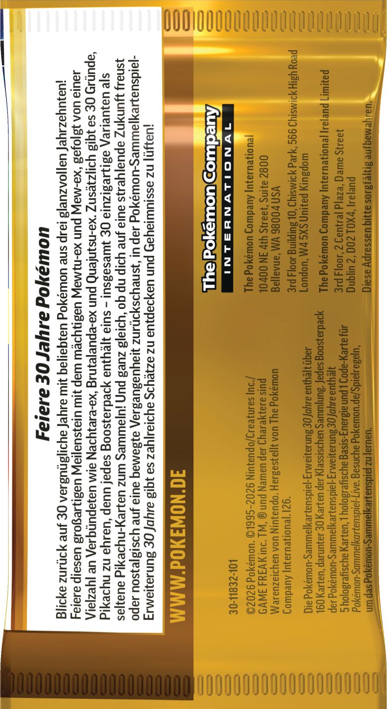 Pokémon-Sammelkartenspiel: Top-Trainer-Box 30 Jahre (Deutsch)