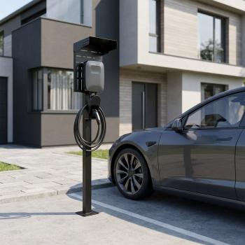 INLINE - Universal Wallbox-Standfuß mit EV-Ladekabel Halterung - schwarz