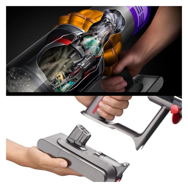 Dyson V12 Detect Slim Absolute Nickel Satin Gelb 494876-01