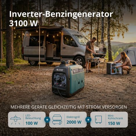 Könner & Söhnen KS 3100iG S, 3,1 kW, Benzin/LPG, schallgedämmt, Dual-Fuel Inverter Stromerzeuger