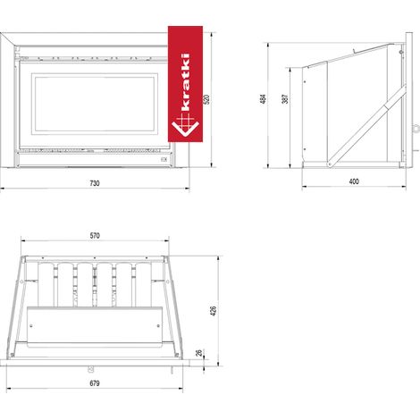 KRATKI KDZ 6 kW Kamin-Kassette
