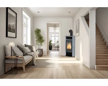 Fireplace Malta Kaminofen Speckstein Schwarz 6 kW