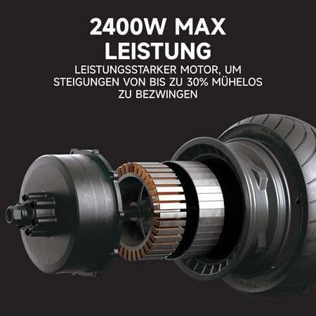Segway Ninebot GT3 D E-Scooter (max. 20 km/h, bis zu 95 km, Tragfähigkeit 150 kg, Heckantrieb, 2400W, Blinker)