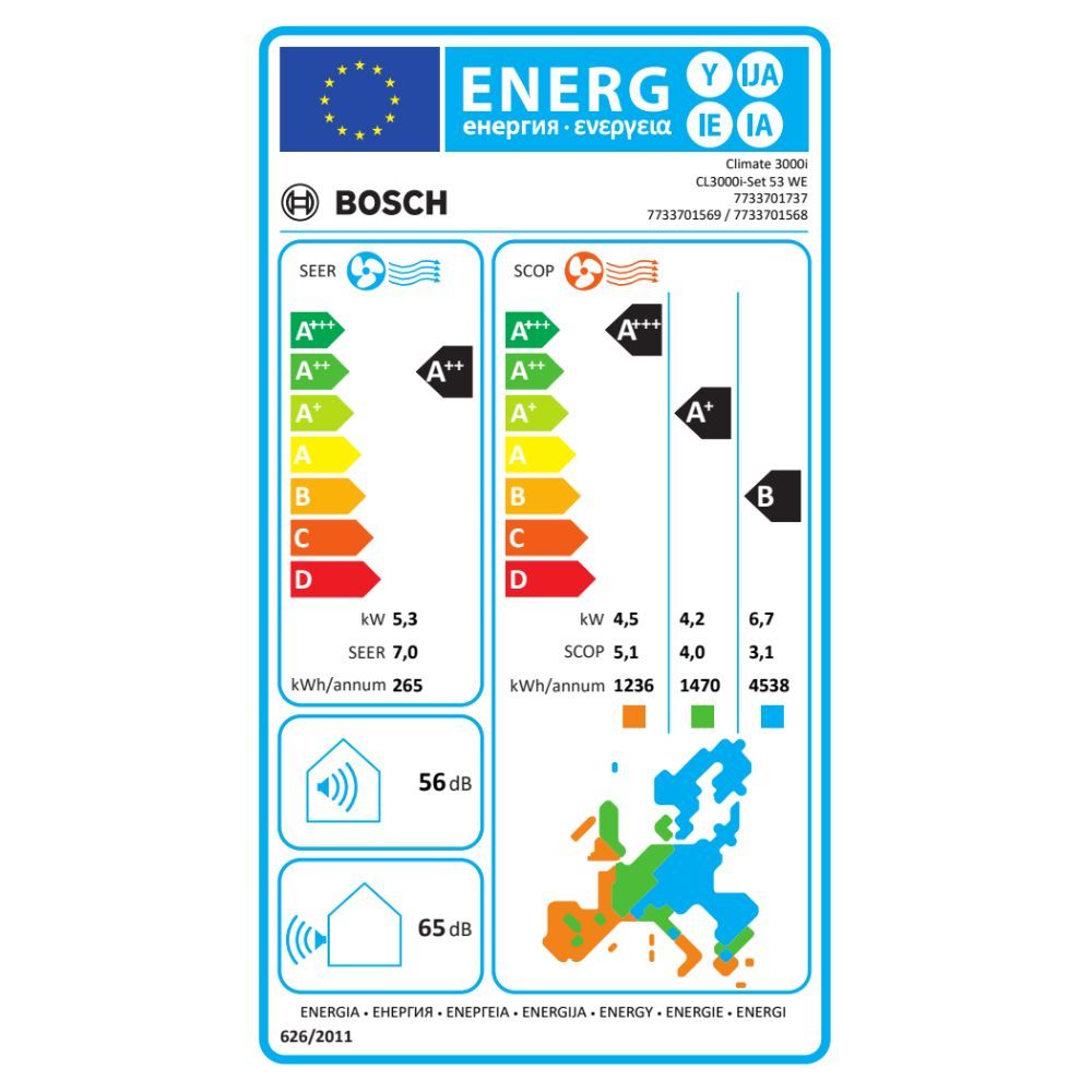 Bosch CL3000i-Set 53 WE 5,3kW R32 (7733701737)