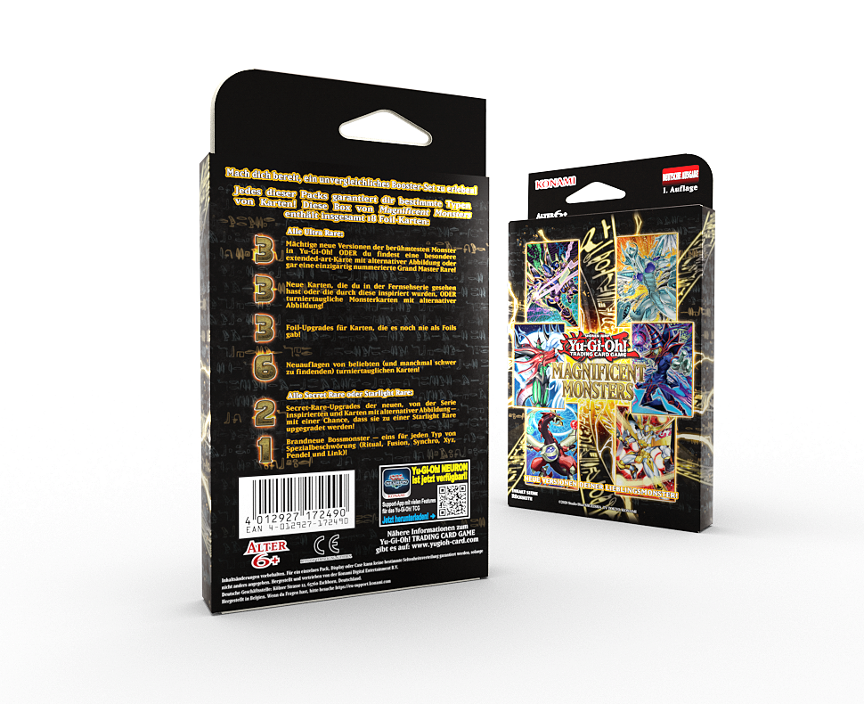 Yu-Gi-Oh! Sammelkartenspiel - Magnificent Monsters Box Deutsch – 3 Booster & 3 Secret Rare Karten