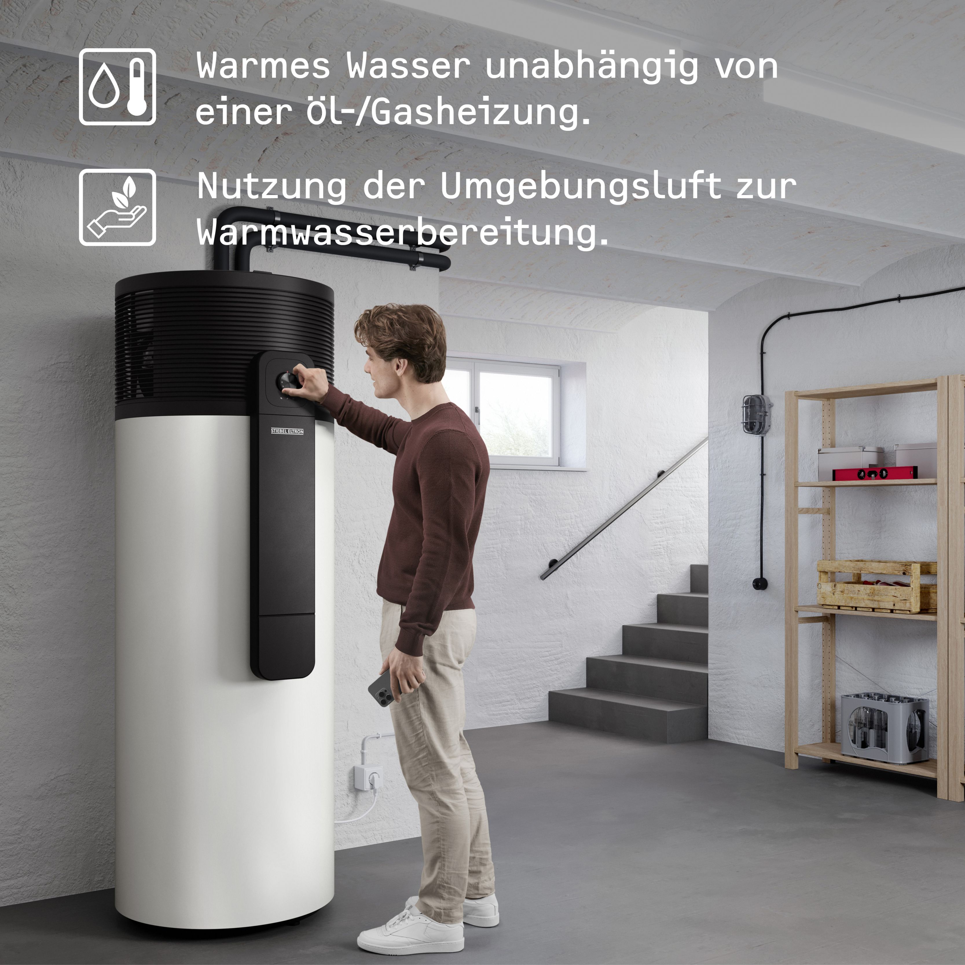 STIEBEL ELTRON Warmwasser-Wärmepumpe WWK-I 300 Plus, Nenninhalt 300L 209066