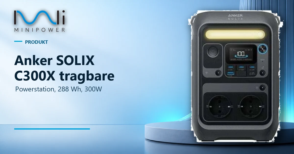 Anker SOLIX C300X tragbare Powerstation - 288 Wh | 300W